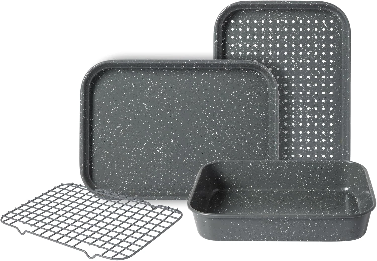 Greystone Premium 4-Piece Carbon Steel Toaster Oven Bakerware Set – PFOA Free No