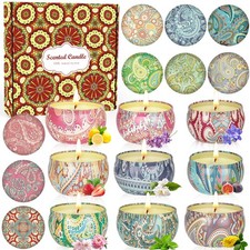 9 Pack 22.5oz in Total Scented Candles Gifts for Women,140-160 Hours Home Sce...