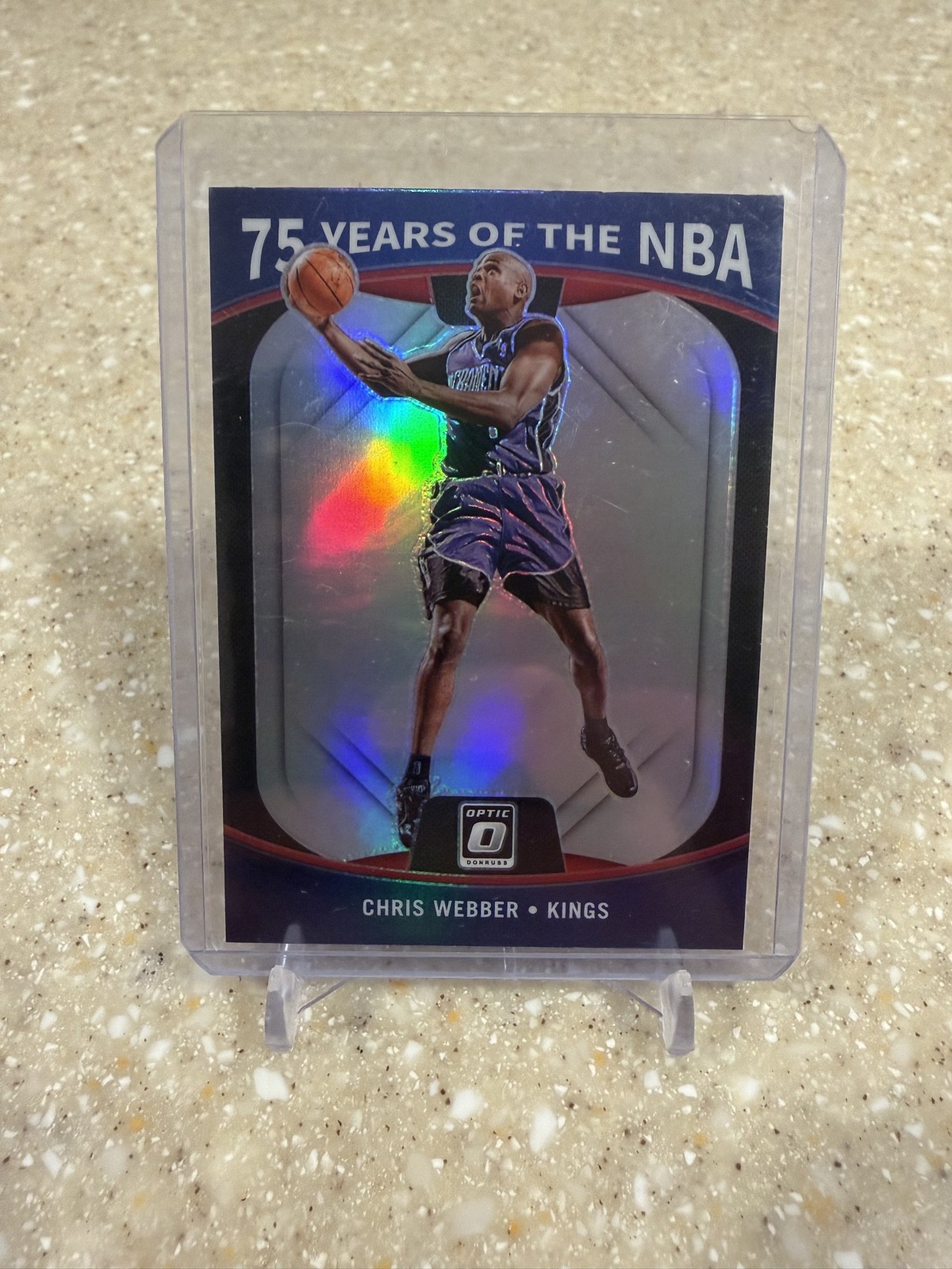 2021-22 Panini Donruss Optic Chris Webber 75 Years of the NBA Silver Prizm #44