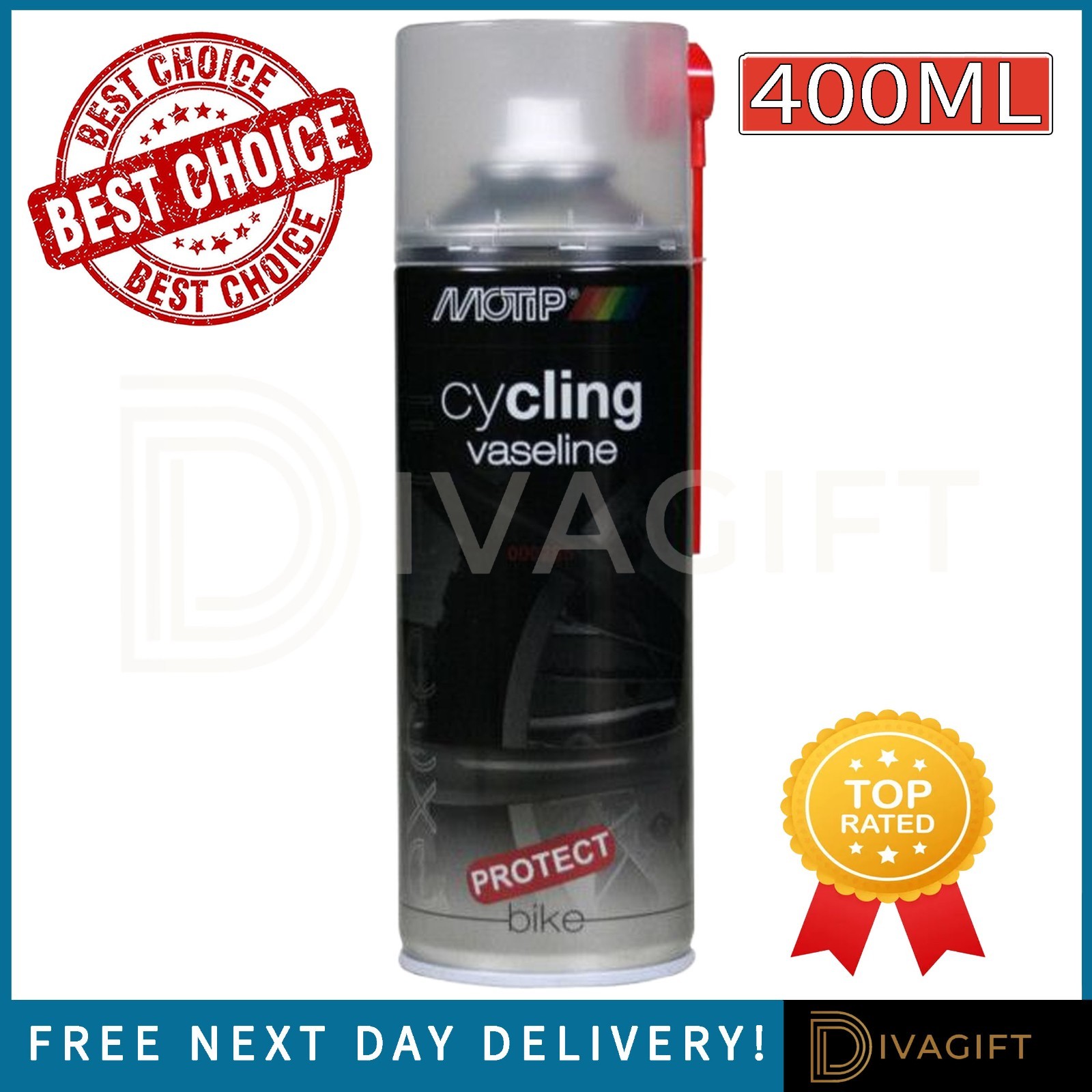 MOTIP CICLO VASELINA BICICLETA BICICLETA LUBRICANTE PROTEGER SPRAY PROTECCIÓN 400ML NUEVO