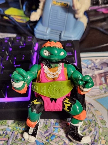 Vintage 1991 Playmates TMNT Shell Slammin' Mike Action Figure