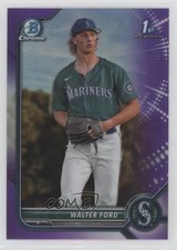 2022 Bowman Draft Chrome Purple Refractor 17/250 Walter Ford #BDC-187 0a9v