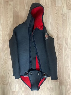 VINTAGE Zweiteiliger  sharkskin  Tauchanzug Bunn s /Schwarz / XS-S / 60er Jahre