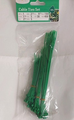 W&G Gardening Specialist Kabelbinder 100er Set grün