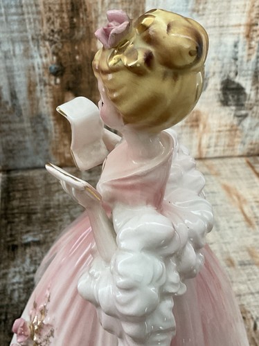 Josef Originals Romance Series Pink Love Letter Love Story Pink Dress Figurine - Picture 8 of 16
