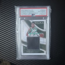 Panini 2022-23 Immaculate Giannis Antetokounmpo ISM-15 Auto Mem /99 PSA