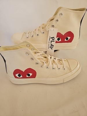 Converse Comme des Garçons Play x Chuck 70 2015 High Milk Mens 9 Women's 11