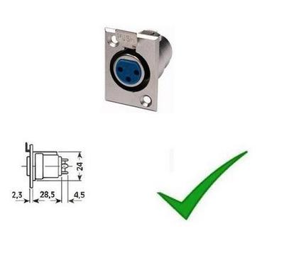 2 Connettori Audio XLR Maschio E Femmina A 3 Pin Per Montaggio A