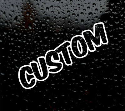 2 X INDIVIDUELL # IHR TEXT AUFKLEBER BUBBLE SCHRIFT DECAL AUTO/VAN personalisiert VINYL 