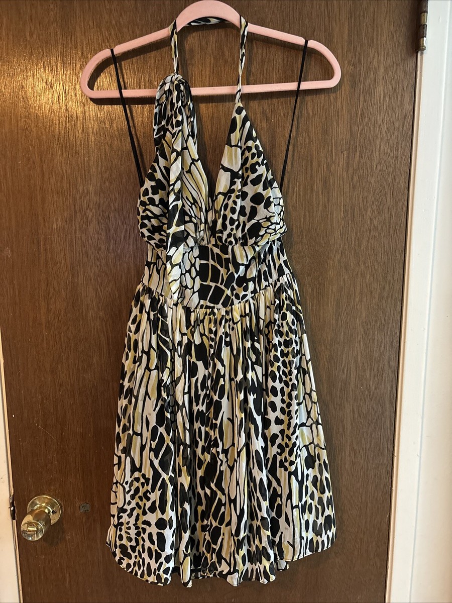 marc bouwer glamit silk chiffon lined halter dress size 4 retail $405 NWOT marc bouwer glamit silk chiffon lined halter dress size 4 retail $405 NWOT