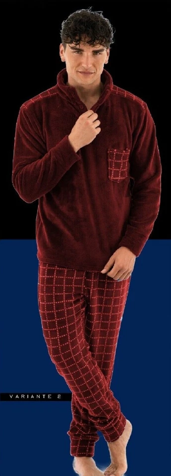 PIGIAMA UOMO CORAL PILE COMPLETO CASA INVERNALE SERAFINO NARCISO RODRIGUEZ - Imagen 4 de 4