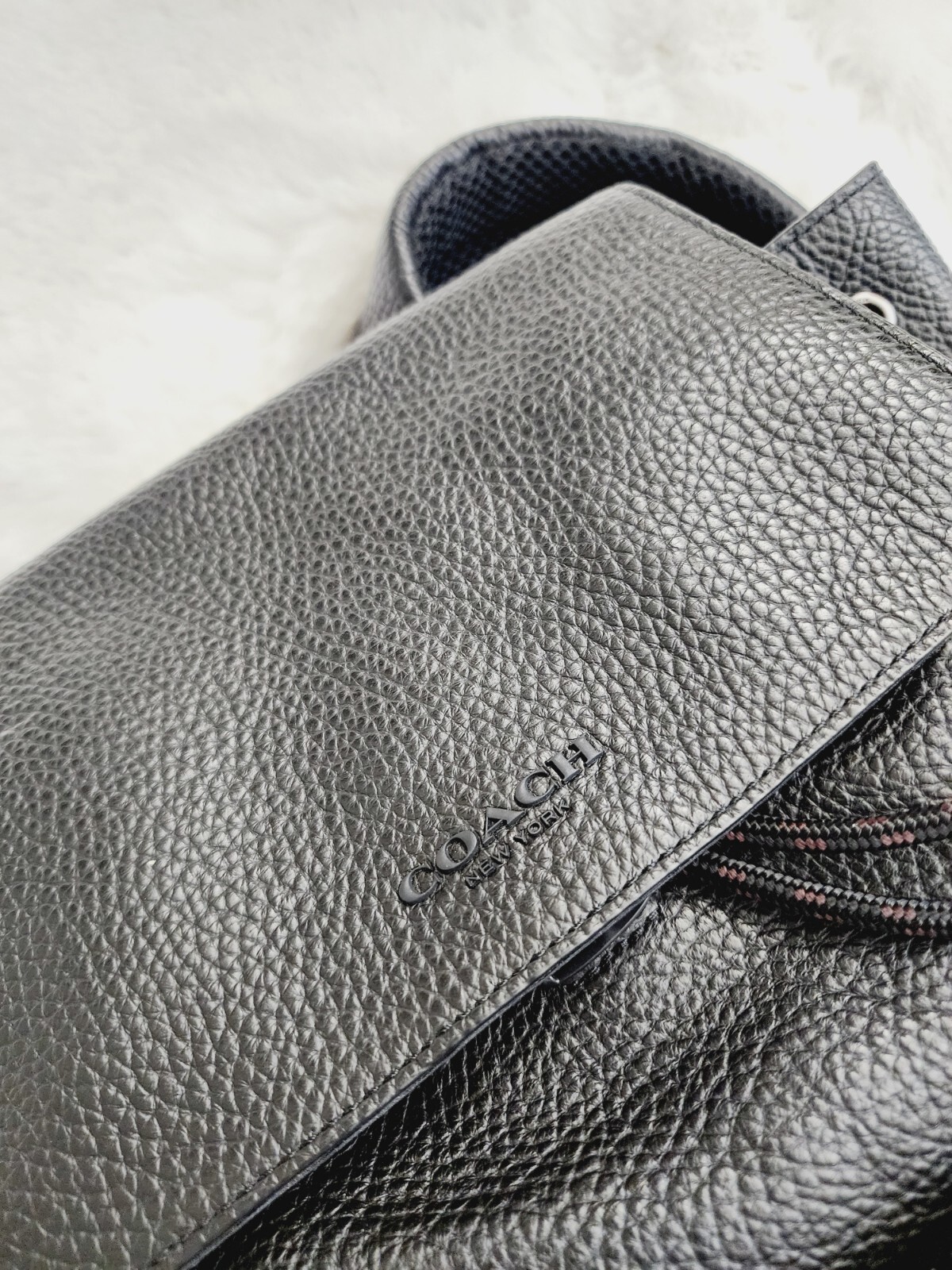 Coach Daypack Backpack Compact Black Pebble Leath… - image 8