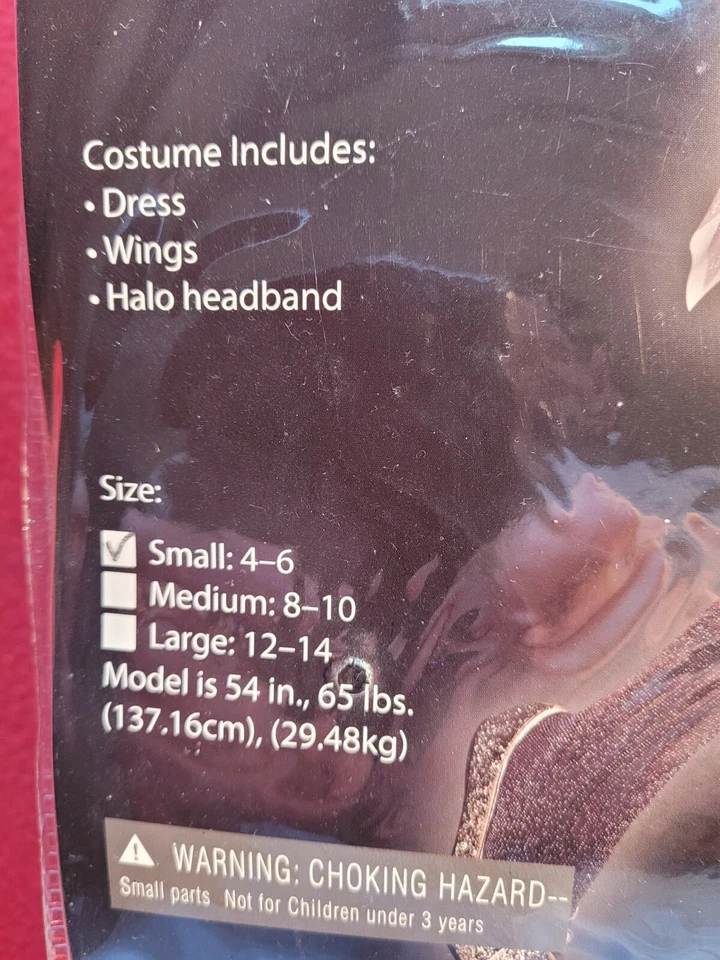 Disfraz de Ángel de la Noche Halloween para niñas talla 4-6 teatro  Foto 3 de 4