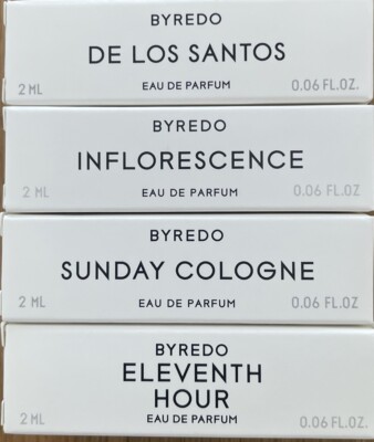 Byredo 4 Samples; Blanche, Inflorescence, And More. Massage For Scent Request