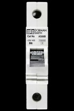 DORMAN SMITH 6 AMP CURVE B 10kA MCB CIRCUIT BREAKER AS06B