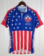 Kalas Racing Cycling Bicycle SHIRT JERSEY BIKE 1/2 Zip National Champion USA