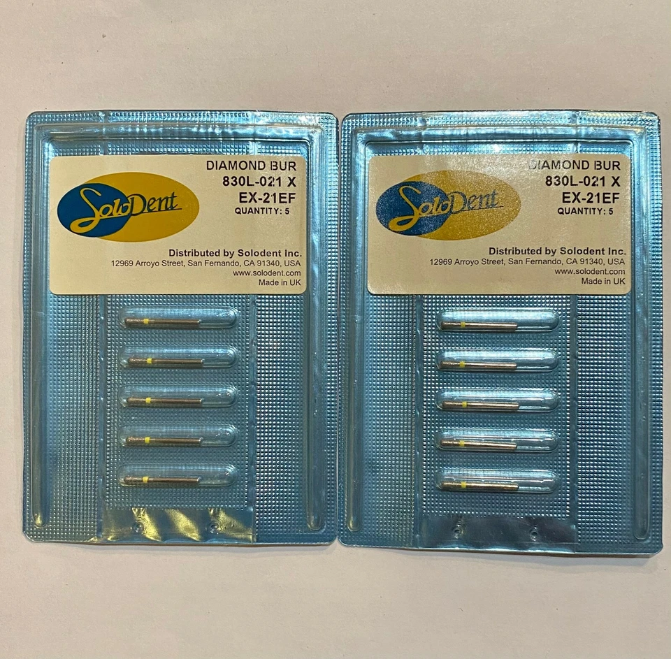 830L-021XF FG Extra-Fine Pear Bur ISO# EX-21EF 10x fresas de diamante Foto 2 de 3