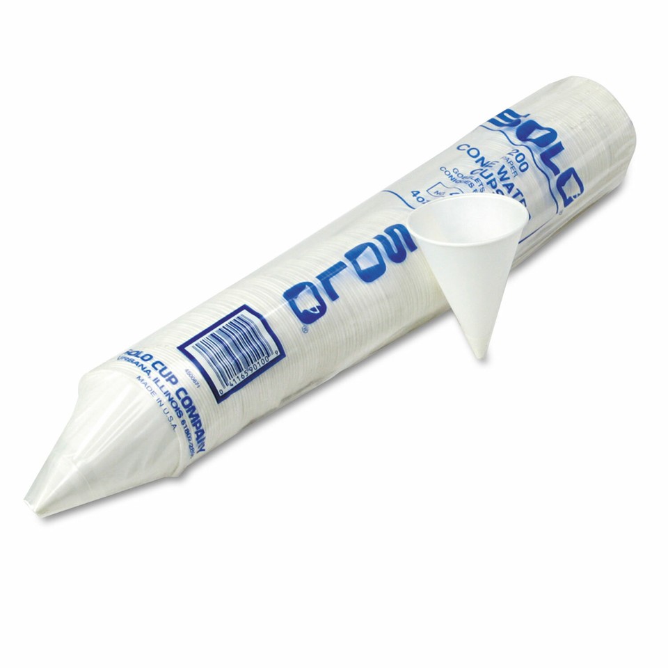 Solo Cone Water Cups Cold Paper 4oz White 200/Pack 4BR eBay