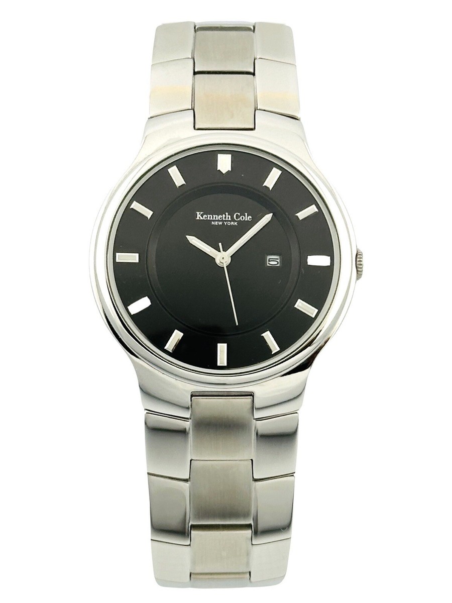 Kenneth Cole NY Men's KC3434 Black Dial Ultra Slim StainlessSteel