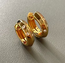 ZEITLOSE KLAPPCREOLEN 0,09ct 750/-GELBGOLD WERT 1498,-€