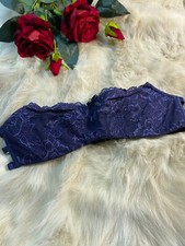  Reggiseno Yamamay taglia it 5b us 38b eu 85b mezzo imbottito ferretto blu senza spalline 