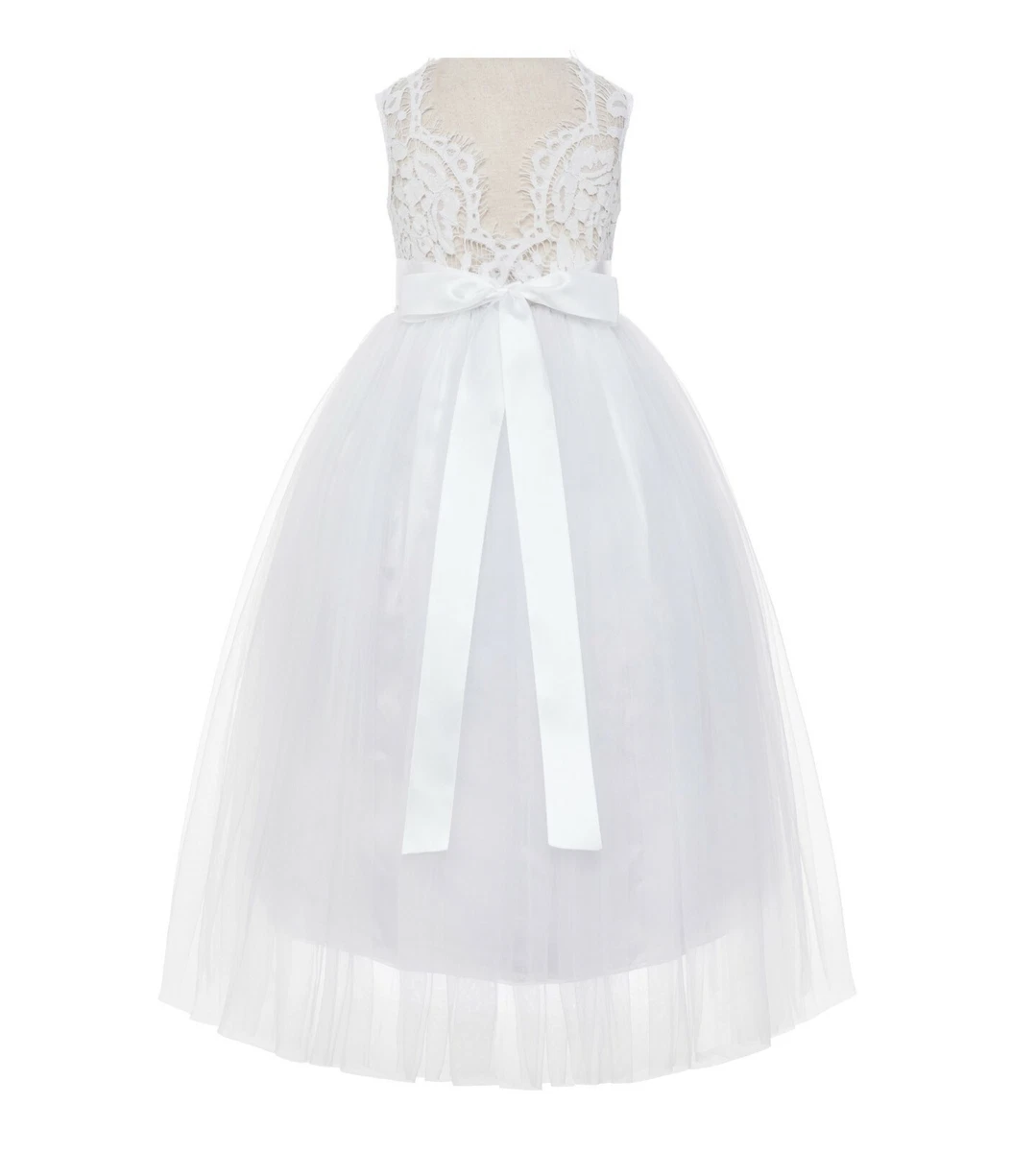 white graduation dress for toddler girl Child Matte White Graduation Cap & Gown main image 1