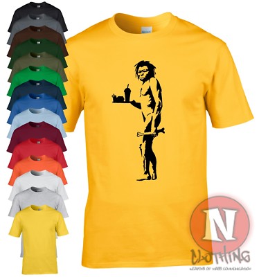 Banksy Caveman Fastfood T-Shirt Urban Graffiti Bristol cooles T-Shirt