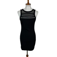 BB Dakota Dress Small Black Sleeveless Lace Bodycon Cocktail Evening Party