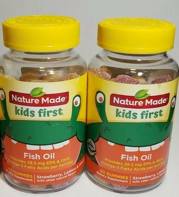 Nature Made Kids First Fish Oil Gummies, 160 Count [LOT OF ...