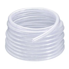 1/2" ID x 3/4" OD 50 Ft PVC Tube Braided Reinforced Tubing Flexible Hose Pipe