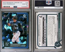 Julio Rodriguez 2022 Bowman Chrome Rookie Sapphire RC Mariners PSA 10 Gem Mint