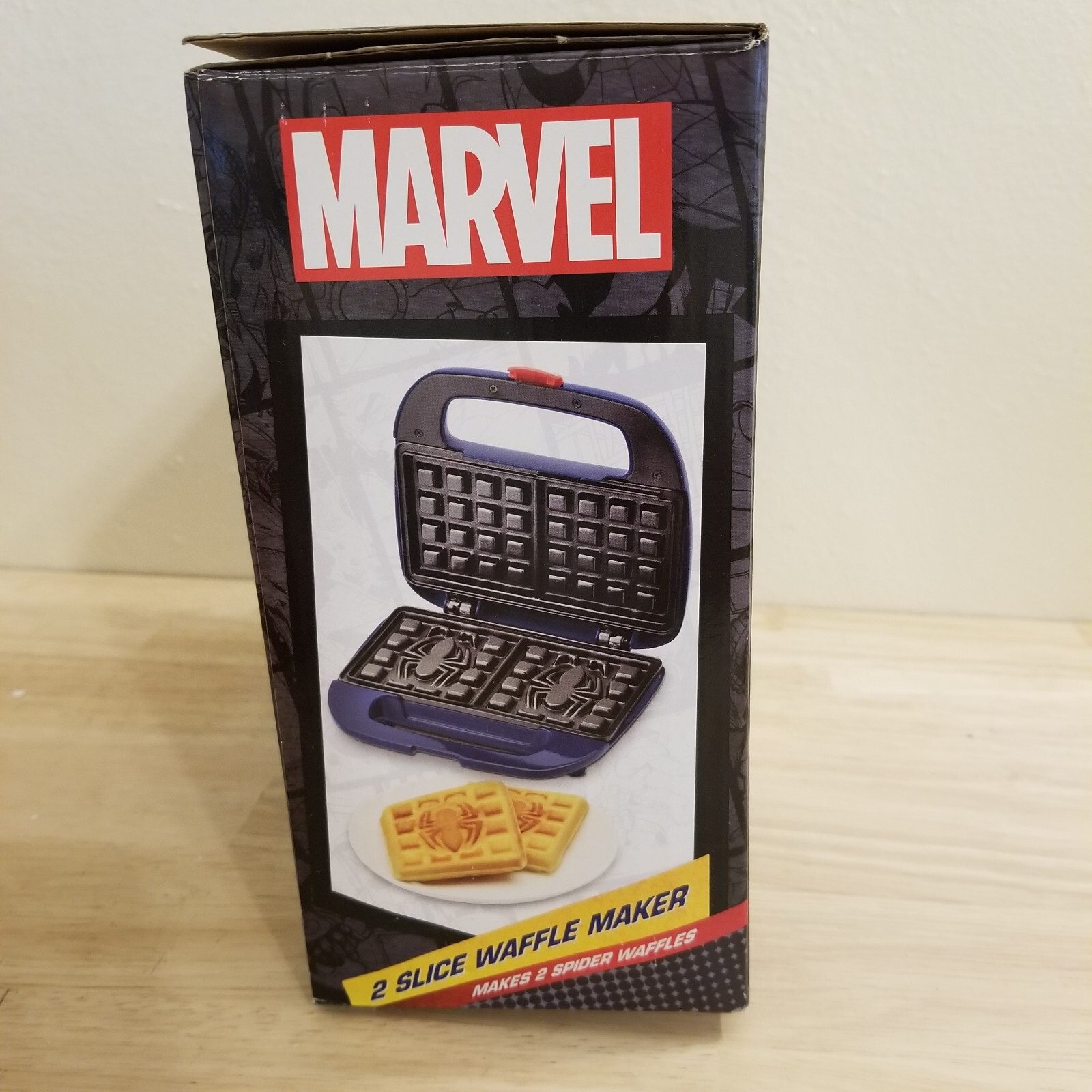 MARVEL SPIDER-MAN Electric Waffle Maker MVS-2 Double 2 Slice New Open box