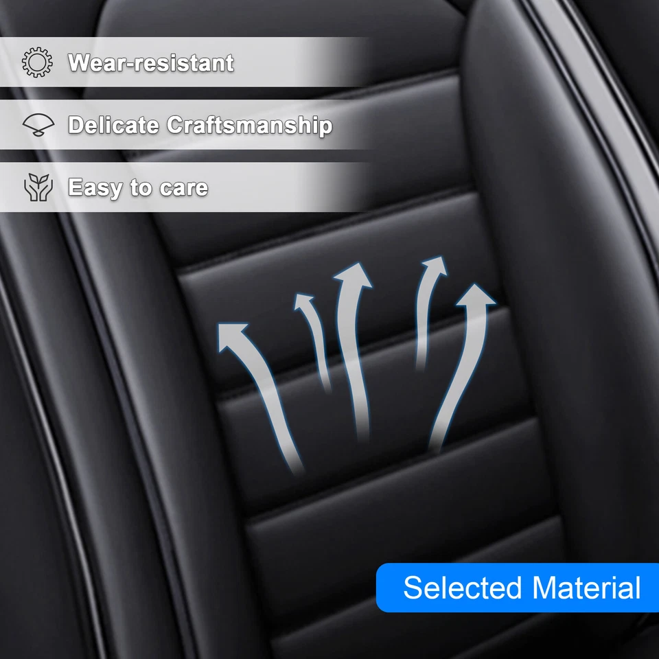 Fundas de asiento de coche aptas para Subaru Legacy/Outback/Ascent asiento delantero y trasero cuero PU Foto 4 de 4