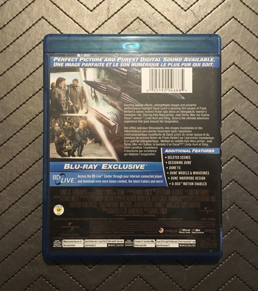 Dune (Blu-ray Disc, 2010 Bilingual) Kyle MacLachlan Sting David Lynch - Image 3 of 3