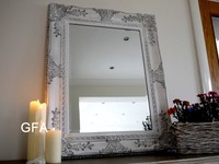 Large Ornate Shabby Chic Wall Mirror White Distressed Vertical Or Horizontal Large Ornate Shabby Chic Wall Mirror White Distressed Vertical Or Horizontal