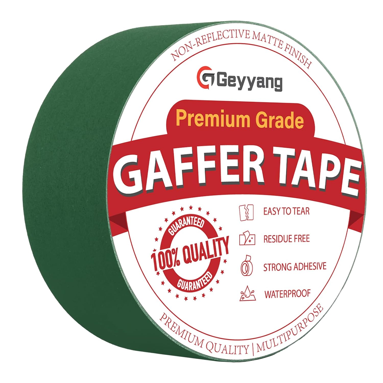 Gaffers Tape Green Gaffer Tape 2Inch X22 Yards Multipurpose Matte Non-Reflective