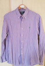 Ralph Lauren Long Sleeve Cotton Polo Shirt for Men, Size L - White for sale  online | eBay