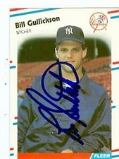 Bill Gullickson autographed baseball card (New York Yankees) 1998 Fleer #208