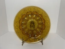 Vintage Indiana Glass Amber Tiara  12" Deviled Egg 12 Egg Serving Platter