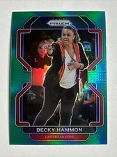 2022 Panini Prizm WNBA Green Prizm Parallel #179 Becky Hammon Las Vegas Aces