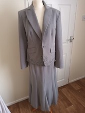 Grey Suit By Together Fully Lined Size 12 Vgc