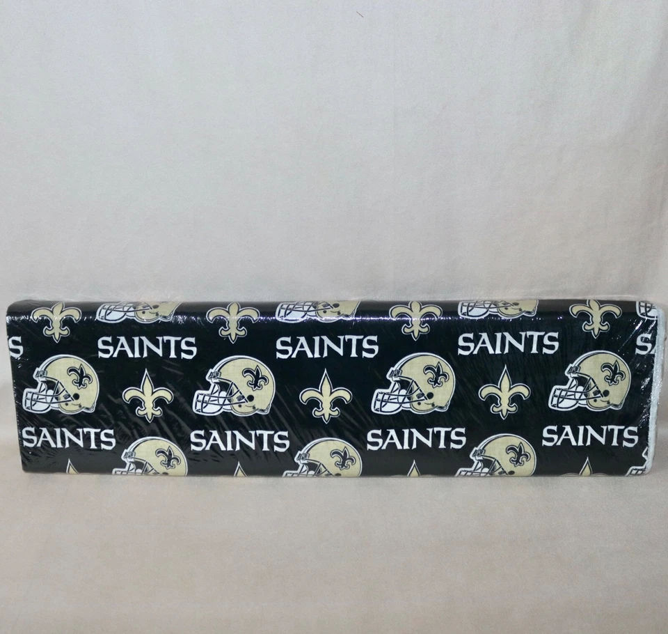 New Orleans Saints ~ Large Logo Pattern NFL Cotton Fabric 1/4 Yard 9” X 58” New - Image 3 of 4