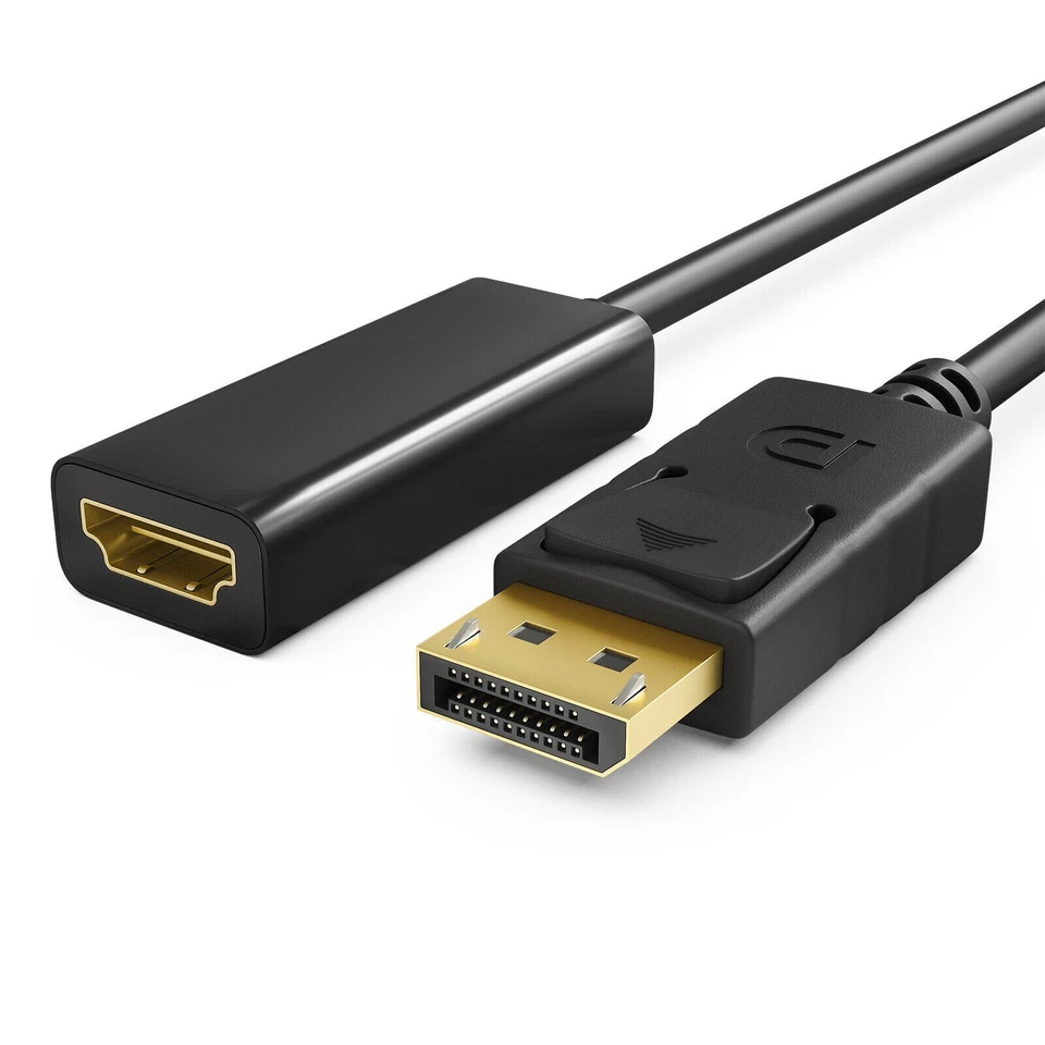 DisplayPort Stecker auf HDMI Buchse 4K Adapter 1080p Konverter DP TV Kabel Video - Bild 2 von 4