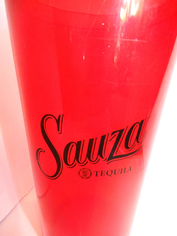 COCTELERA SAUZA TEQUILA roja vajilla acrílico taza de plástico coleccionable de colección Foto 3 de 4