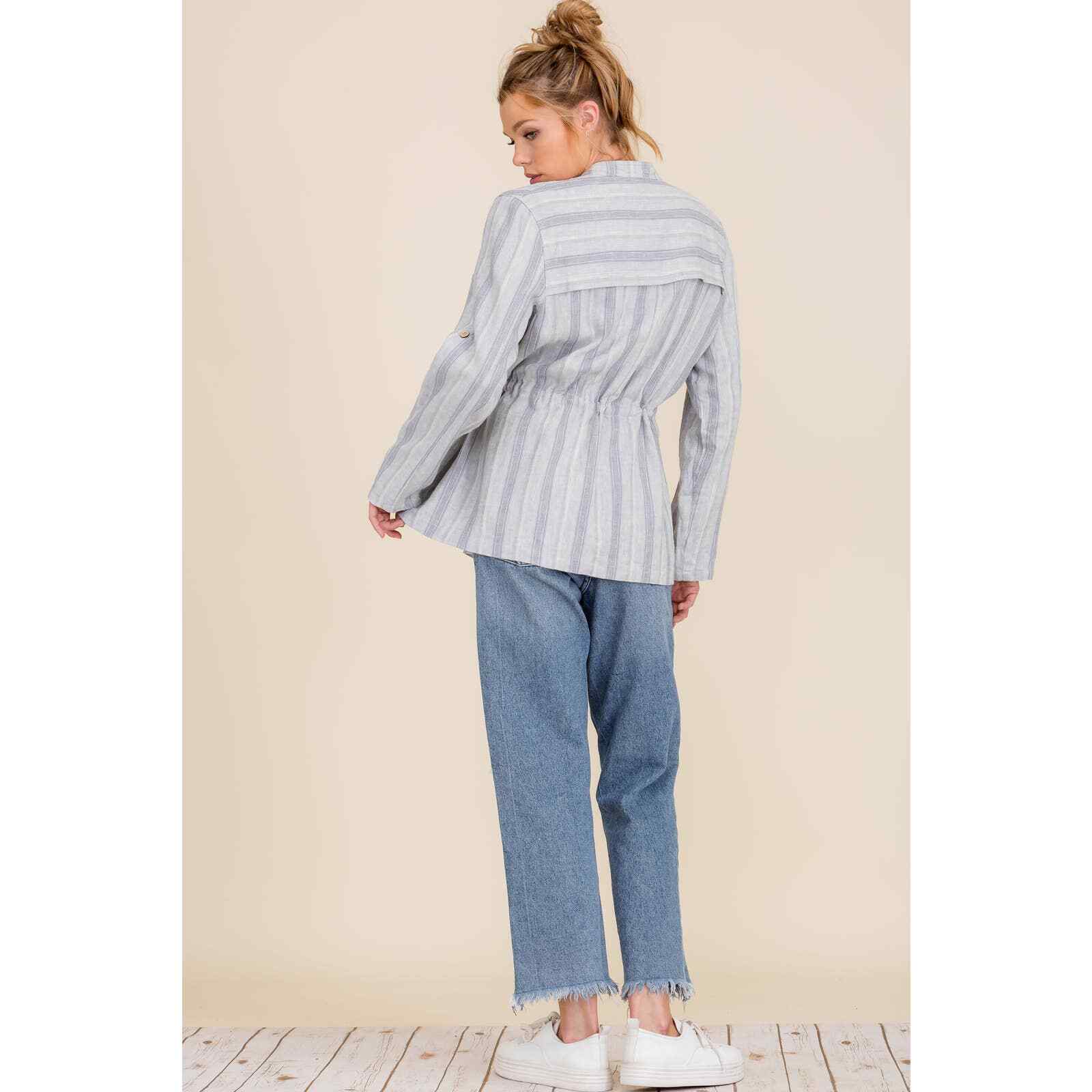 Thread Essentials Soft Lightweight Stripe Linen J… - image 5