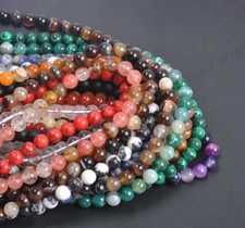Wholesale Natural Gemstone Round Spacer Loose Beads 4MM 6MM 8MM 10MM 12MM