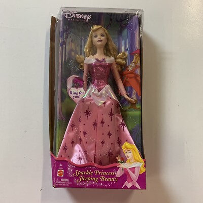 2004 Disney Sparkle Princess Sleeping Beauty Aurora Puppe / NrfB