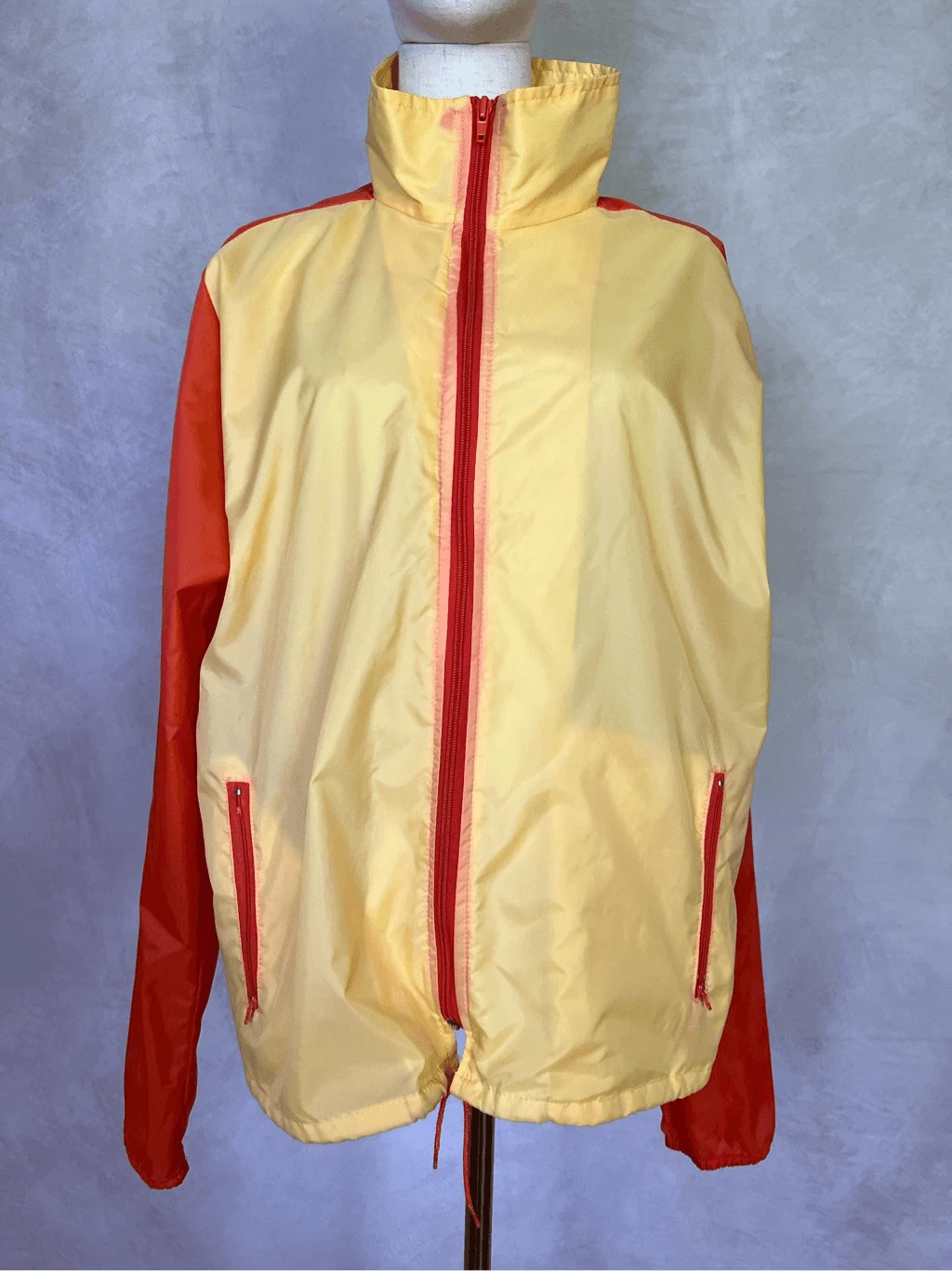 Vintage Color Block Windbreaker