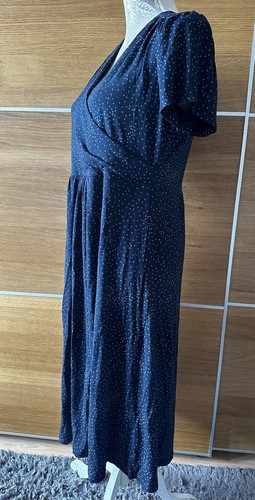 Damen Crew Clothing Edith Wickel Jerseykleid marineblau gepunktet UK 12 neu mit Etikett UVP 65,00 £ - Bild 4 von 10