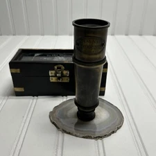 Vintage Telescope To Her Majesty Royal Navy A. Maspoli London - 1915 Wooden Box